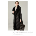 Abrigo largo de plumón largo con capucha doble de invierno para mujer OEM